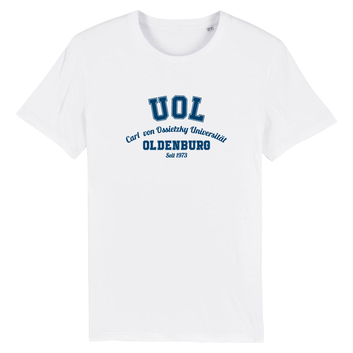 Unisex T-Shirt, College weiß