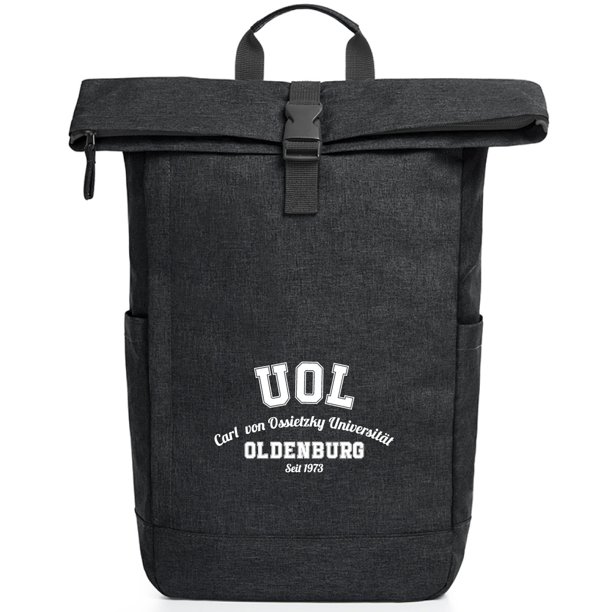 Rolltop Notebook Rucksack College, schwarz UOLYY10014